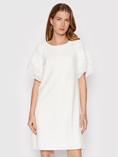 Sukienki - DKNY Sukienka koktajlowa DD2B1606 Biały Regular Fit - grafika 1