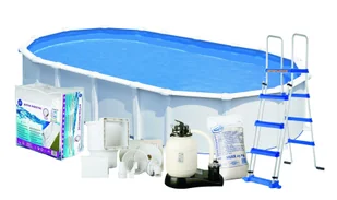 GRE Basen ogrodowy stalowy Haiti 730x375x132cm - Baseny ogrodowe GRE Basen ogrodowy stalowy Haiti 730x375x132cm - Baseny ogrodowe - miniaturka - grafika 1