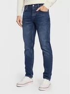 Spodnie męskie - Casual Friday Jeansy Karup 20504344 Granatowy Regular Fit - miniaturka - grafika 1