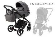 Wózki dziecięce - ADAMEX LUMI AIR LUX 3w1 PS-108 Grey LUX - miniaturka - grafika 1