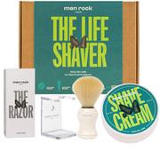 Maszynki do golenia i wkłady - MenRock The Life Shaver Sicilian Lime zestaw krem do golenia 100ml + pędzel do golenia + stojak na pędzel + maszynka do golenia + ostrza maszynki do golenia - miniaturka - grafika 1