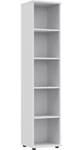 Elior Biały wąski regał biurowy A5-P18 - Regały biurowe Elior Biały wąski regał biurowy A5-P18 - Regały biurowe - miniaturka - grafika 1