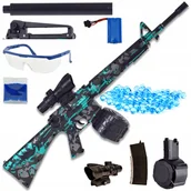 Zabawki militarne - WIELKI KARABIN NA KULKI ŻELOWE MASZYNOWY AUTOMAT PISTOLET ZABAWKA USB AKU - miniaturka - grafika 1