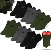 Skarpetki męskie - Puma Skarpety Męskie Stopki Sneaker Zestaw Bawełna Zielone Mix 6 par 39/42 - miniaturka - grafika 1