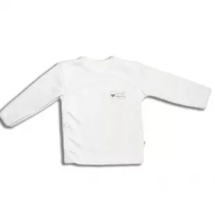 Nanaf Organic Basic, Kaftanik kimono, biały - Śpiochy dla niemowląt - miniaturka - grafika 1