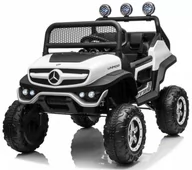 Pojazdy elektryczne dla dzieci - ADEL ADEL Pojazd Mercedes BENZ UNIMOG Biały PA.JL199.BIA - miniaturka - grafika 1