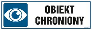 NC022 OBIEKT CHRONIONY, FN - FOLIA SAMOPRZYLEPNA; (150X50MM) - Tablice BHP - miniaturka - grafika 1