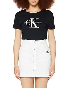 Calvin Klein Jeans Damska spódnica mini z diagonalu, Jasnobiały, 60 - Spódnice - miniaturka - grafika 1