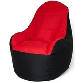 Fotele i pufy dla dzieci - Pufa worek GO GIFT PUFGGFSAK0155 Czarno-czerwony XXL 140x90 cm - miniaturka - grafika 1