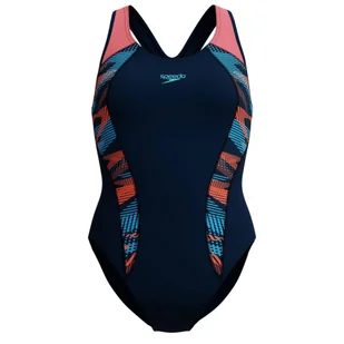 Strój pływacki jednoczęściowy damski Speedo Placement Laneback - Stroje kąpielowe - miniaturka - grafika 1