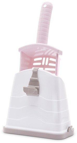 iMac Romeo, łopatka do kuwety, ze stojakiem, różowa, 17,5x11x28