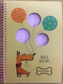 Zeszyty szkolne - Kołonotatnik A5/80K kratka kraft Pies z balonami - Fresh - miniaturka - grafika 1