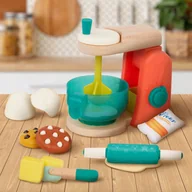 Zabawy w naśladowanie dorosłych - B.toys Mini Chef – Mix & Bake Playset – drewniany MIKSER z akcesoriami i składnikami do pieczenia ciast - miniaturka - grafika 1