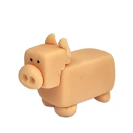 Dodatki do ciast w proszku - Cukrowa figurka na tort świnka jak z Minecraft - miniaturka - grafika 1