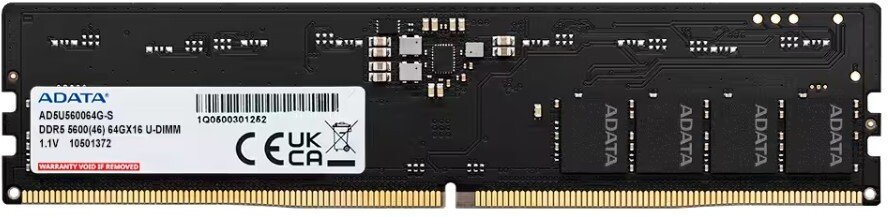 Pamięć ADATA ADATA AD5U560064G-S moduł pamięci 64 GB 1 x 64 GB DDR5 5600 MT/s 288-pin DIMM