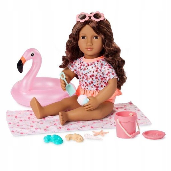 Lalka Gabriela 46cm z kołem Flaming i akcesoriami na plażę Our Generation