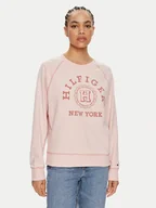 Bluzy damskie - Tommy Hilfiger Bluza Varsity WW0WW41239 Różowy Regular Fit - miniaturka - grafika 1