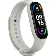 Akcesoria do smartwatchy - Opaska do Xiaomi Mi Band 5/6/7 szara - miniaturka - grafika 1