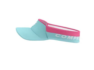 COMPRESSPORT Daszek biegowy ULTRALIGHT VISOR V2 iced aqua/hot pink - Czapki i chusty sportowe damskie - miniaturka - grafika 2
