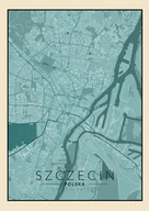Plakaty - Galeria Plakatu, Plakat, Szczecin Niebieska Mapa, 40x50 cm - miniaturka - grafika 1