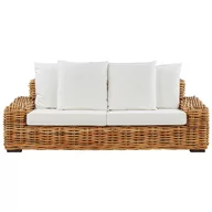 Sofy ogrodowe - Sofa ogrodowa rattanowa naturalna FORLI - miniaturka - grafika 1