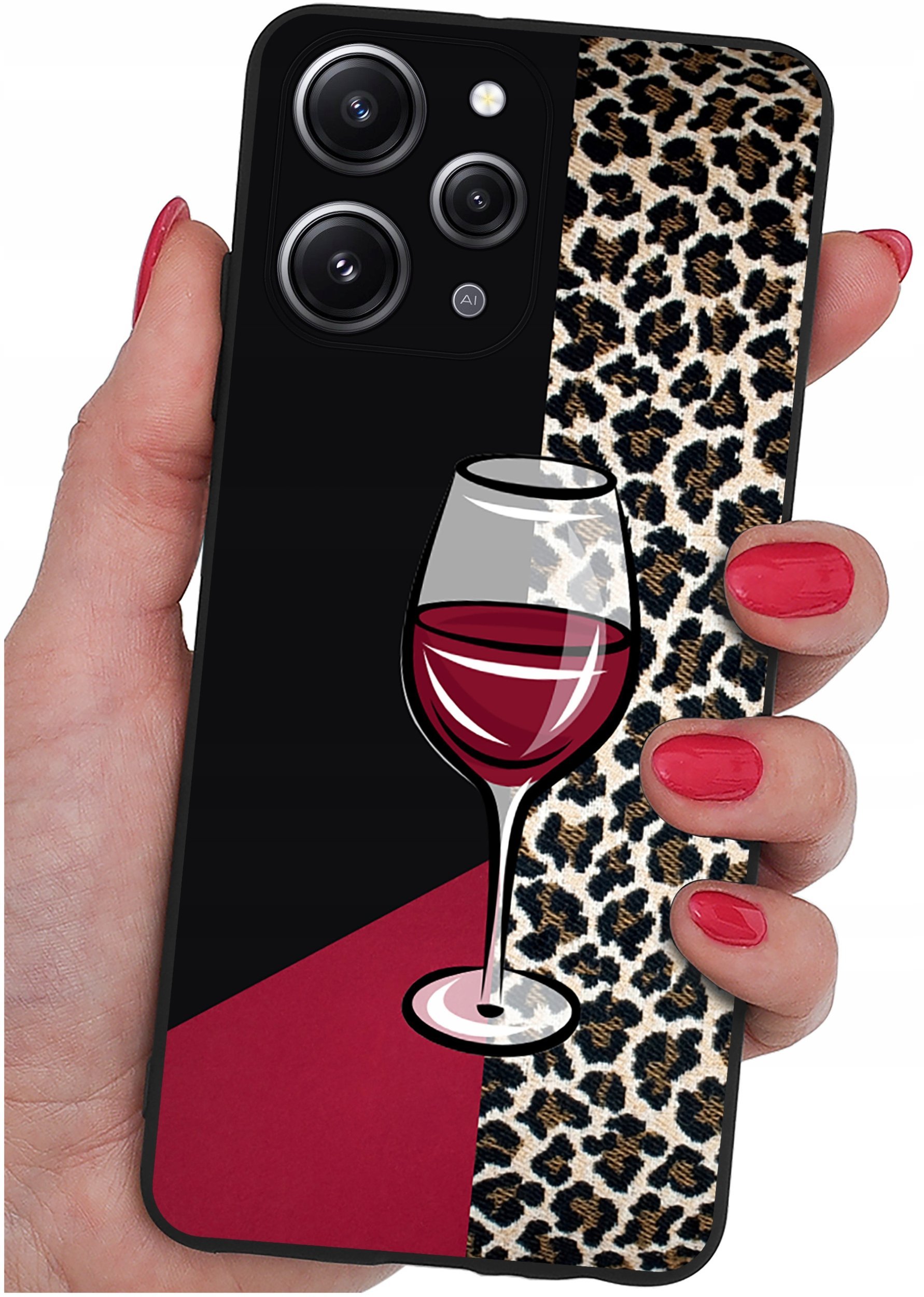 Etui do Xiaomi Redmi 12 4G WZORYSILIKONOWE MATT CASE + SZKŁO 9H