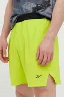 Spodenki męskie - Reebok szorty treningowe Speed 3.0 kolor żółty - miniaturka - grafika 1