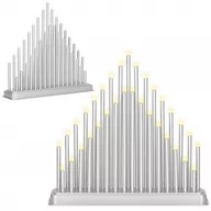 Świeczniki - Świecznik adwentowy 33 świece srebrny - miniaturka - grafika 1
