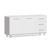 Szafki biurowe - Szafka dostawna do biurka PRIMO, prawa, szary / biały - miniaturka - grafika 1