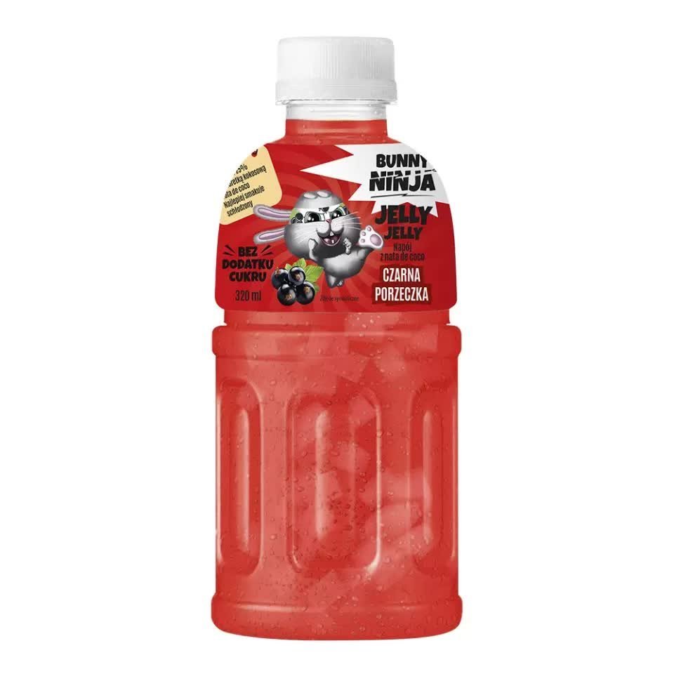 Napój z Sokiem z Czarnej Porzeczki NFC Oraz Galaretką Kokosową Bunny Ninja, 320 ml