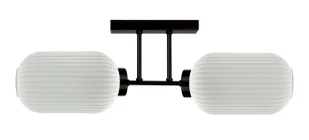 Sufitowa lamp z dwoma kloszami biała T8-K26 - Lampy sufitowe - miniaturka - grafika 1