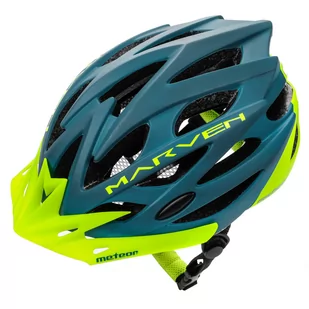 Kask rowerowy Meteor Marven L 58-61 cm zielony/ciemnozielony - Kaski rowerowe - miniaturka - grafika 1