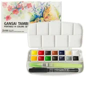 Farby i media malarskie - Kuretake Gansai Tambi Portable 14 Setcolours Kg301-1 - miniaturka - grafika 1
