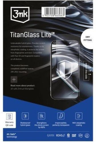 3mk All-Safe - AIO fólie TitanGlass Lite Dry Fitting Phone, 5 ks