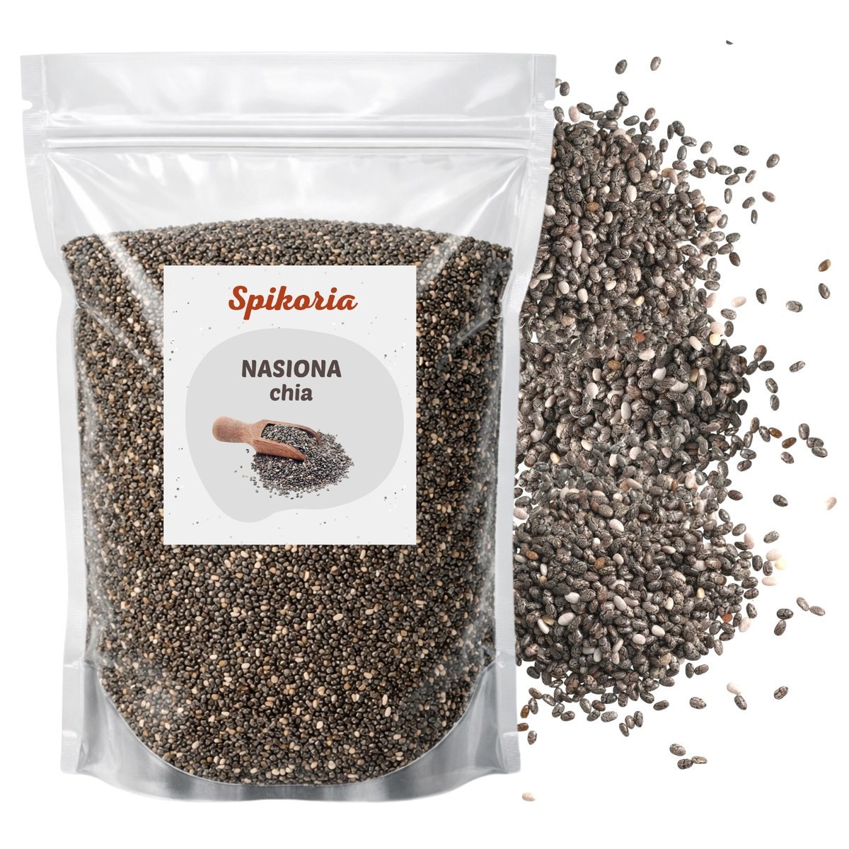 NASIONA CHIA 1 kg szałwia hiszpańska do puddingu jakość Spikoria