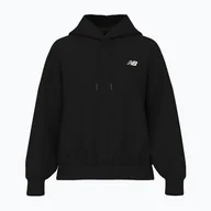 Bluzy damskie - Bluza damska New Balance Reimagine Fleece Hoodie black - miniaturka - grafika 1