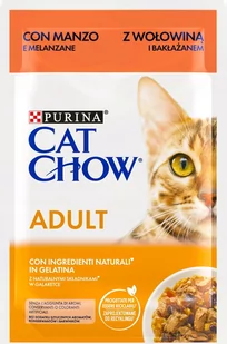 Mokra karma dla kota Cat Chow Wołowina i Bakłażan w galaretce 85g - Mokra karma dla kotów - miniaturka - grafika 1