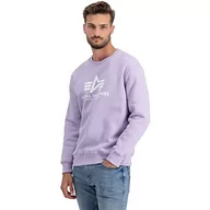 Bluzy męskie - ALPHA INDUSTRIES Basic bluza męska bluza z kapturem sportowa, jasny fiolet, S - miniaturka - grafika 1