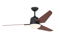 Wentylatory sufitowe - Energooszczędny wentylator sufitowy z oświetleniem i pilotem Eco Aviatos 132 cm szary bazalt / drewno wiśniowe - miniaturka - grafika 1