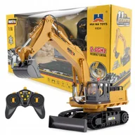 Zabawki zdalnie sterowane - Zdalnie Sterowana Koparka Spychacz RC 2w1 1:16 Duża Mocna RTR Huina 1531 - miniaturka - grafika 1
