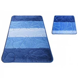 Zestaw niebieskich dywaników łazienkowych - Visto 3X - Dywaniki łazienkowe - miniaturka - grafika 1