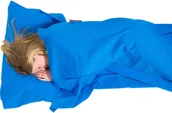 Śpiwory - Śpiwór torba Lifeventure Cotton Sleeping Bag Liner prostokątny blue - miniaturka - grafika 1
