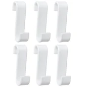 Wieszaki do szafy - KOMPLET HACZYKÓW ZAWIESZANYCH NA GRZEJNIK 6 szt. BIAŁY - miniaturka - grafika 1