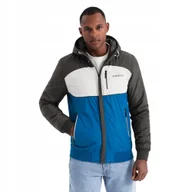 Kurtki męskie - Sportowa lekka kurtka męska polar niebiesko-grafitowa OM-JANP-0194 V2 r XXL - miniaturka - grafika 1