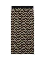 Spódnice - Vero Moda Spódnica dzianinowa w kolorze beżowo-czarnym - miniaturka - grafika 1