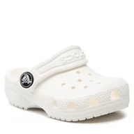 Klapki i japonki damskie - Crocs Klapki Classic Kid Clog T 206990 White - miniaturka - grafika 1