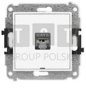 Gniazdka elektryczne - Karlik ICON Mechanizm gniazda komputerowego pojedynczego 1xRJ45 biały mat 25IGKBO-5 - miniaturka - grafika 1