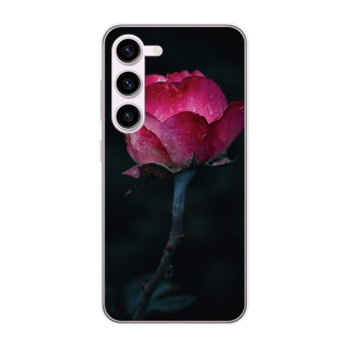 Pokrowiec König Design kompatybilny z Samsung Galaxy S23 - plastikowe, miękkie etui na telefon komórkowy - różowy
