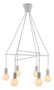 Lampy sufitowe - Candellux ALTO LAMPA WISZĄCA 6X40W E27 BIAŁY MATOWY - miniaturka - grafika 1