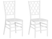 Krzesła - Beliani Zestaw 2 krzeseł do jadalni biały CLARION - miniaturka - grafika 1